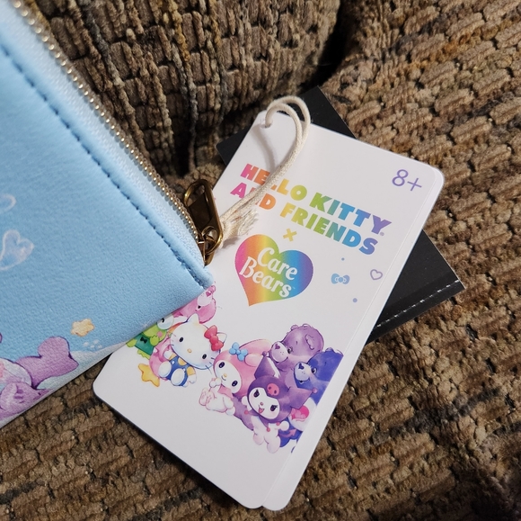 Hello Kitty And Friends X Care Bears Mini Zip Wallet Loungefly On Hand HTF - Picture 4 of 8